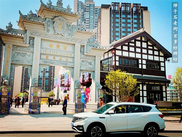 【已覺春心動,俏麗佳人打卡網紅地】自駕強烈推薦,處處美景 1 開車1個小時,這是景區大門,其實就是個牌坊,漂亮精緻,趕緊跟我的大白來張美照,帥呆了