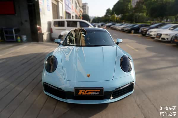 保时捷911改色贴膜钢琴海风蓝,美国秃鹰_车家号_发现车生活_汽车之家
