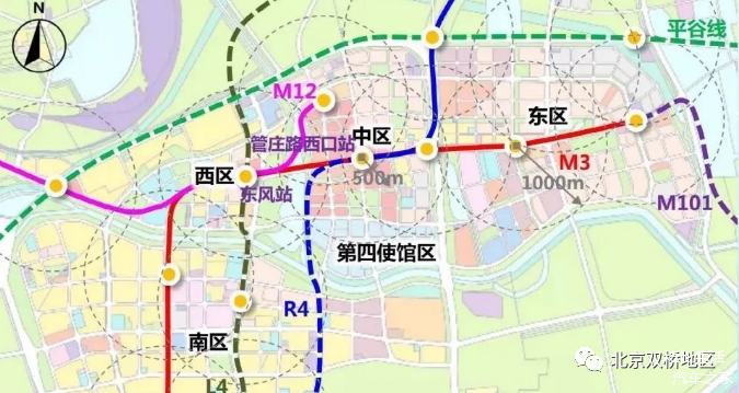 开工建设m103线和m104线,涉及管庄,东马各庄,郭家场3站
